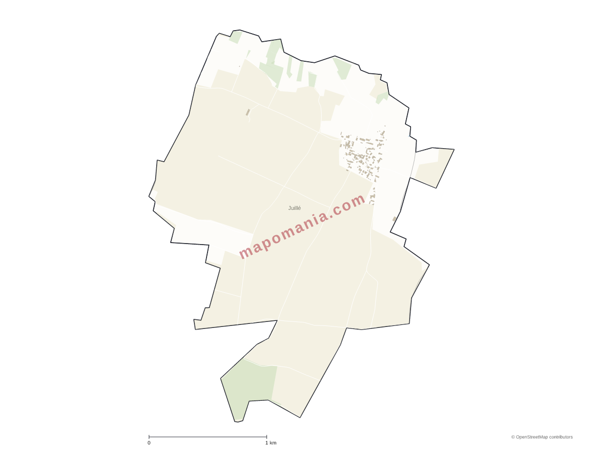 Carte de Juillé à personnaliser