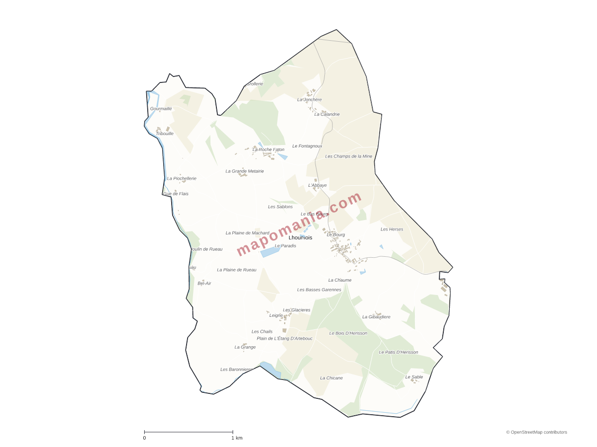 Carte de Lhoumois à personnaliser