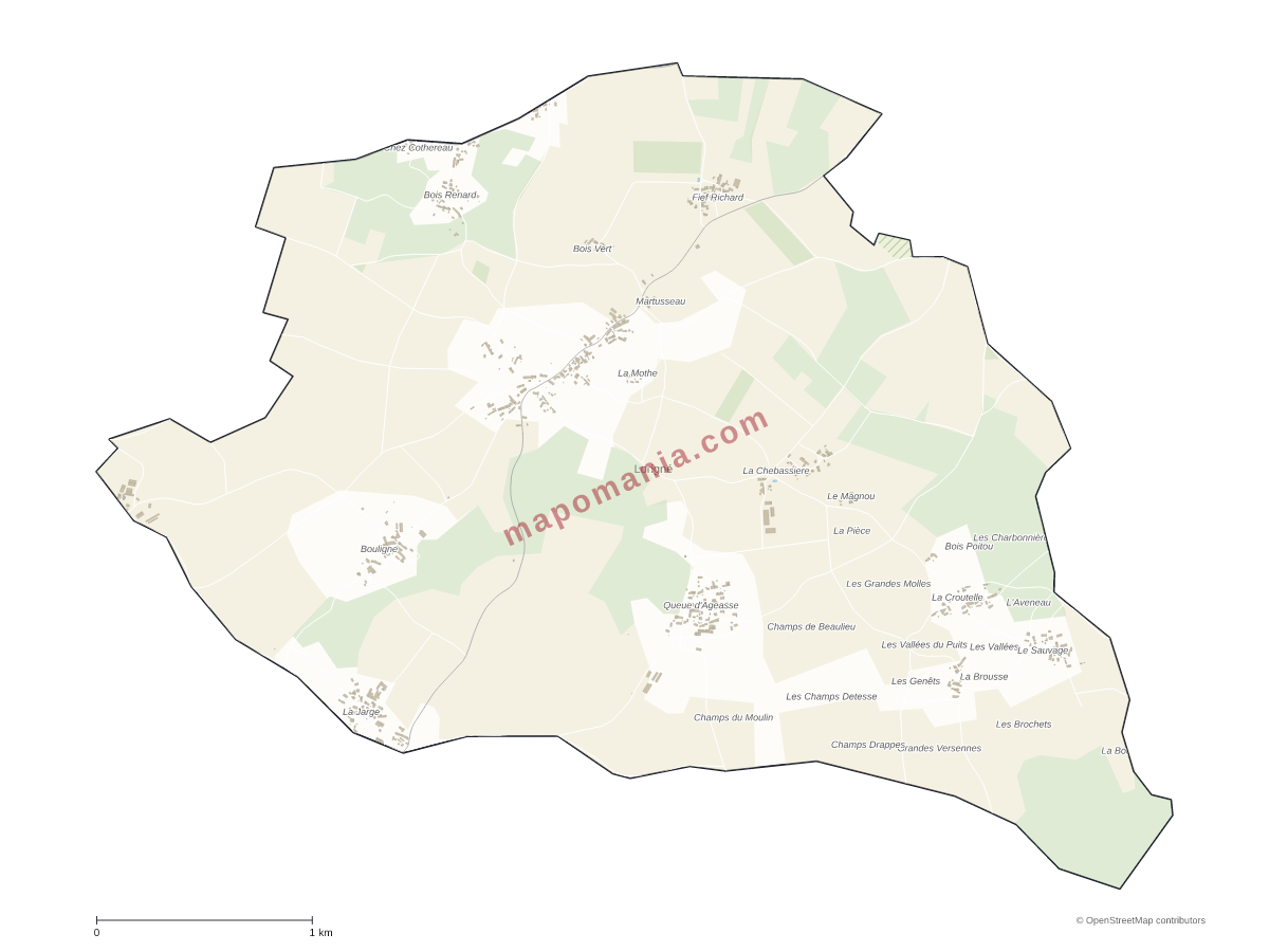 Carte de Lorigné à personnaliser