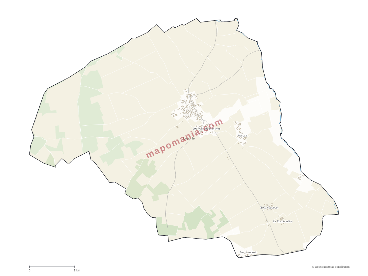 Carte de Loubillé à personnaliser