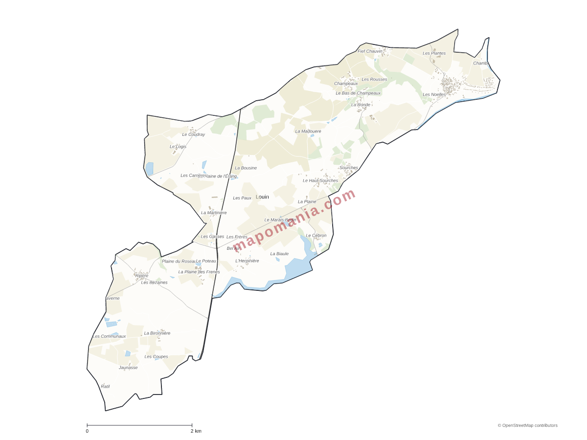 Carte de Louin à personnaliser