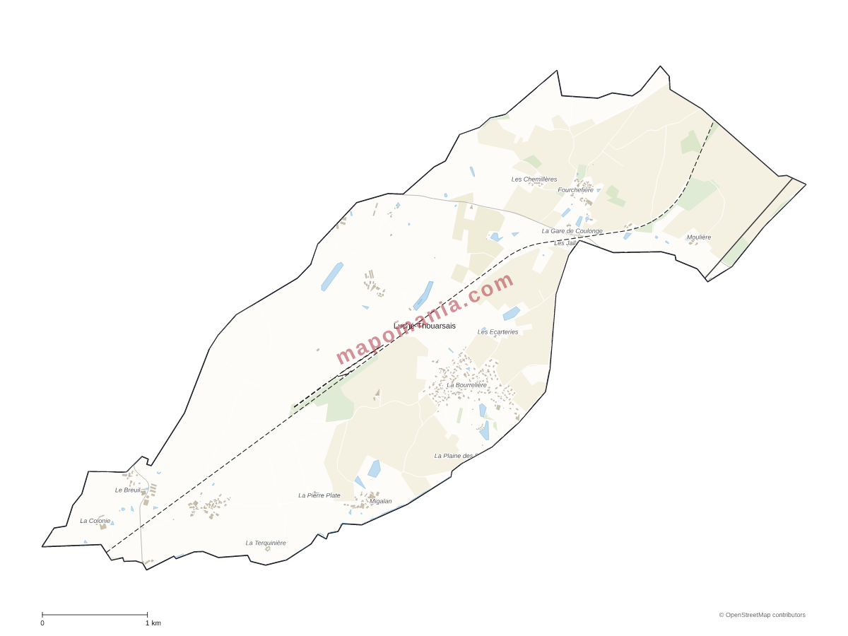 Carte de Luché-Thouarsais à personnaliser