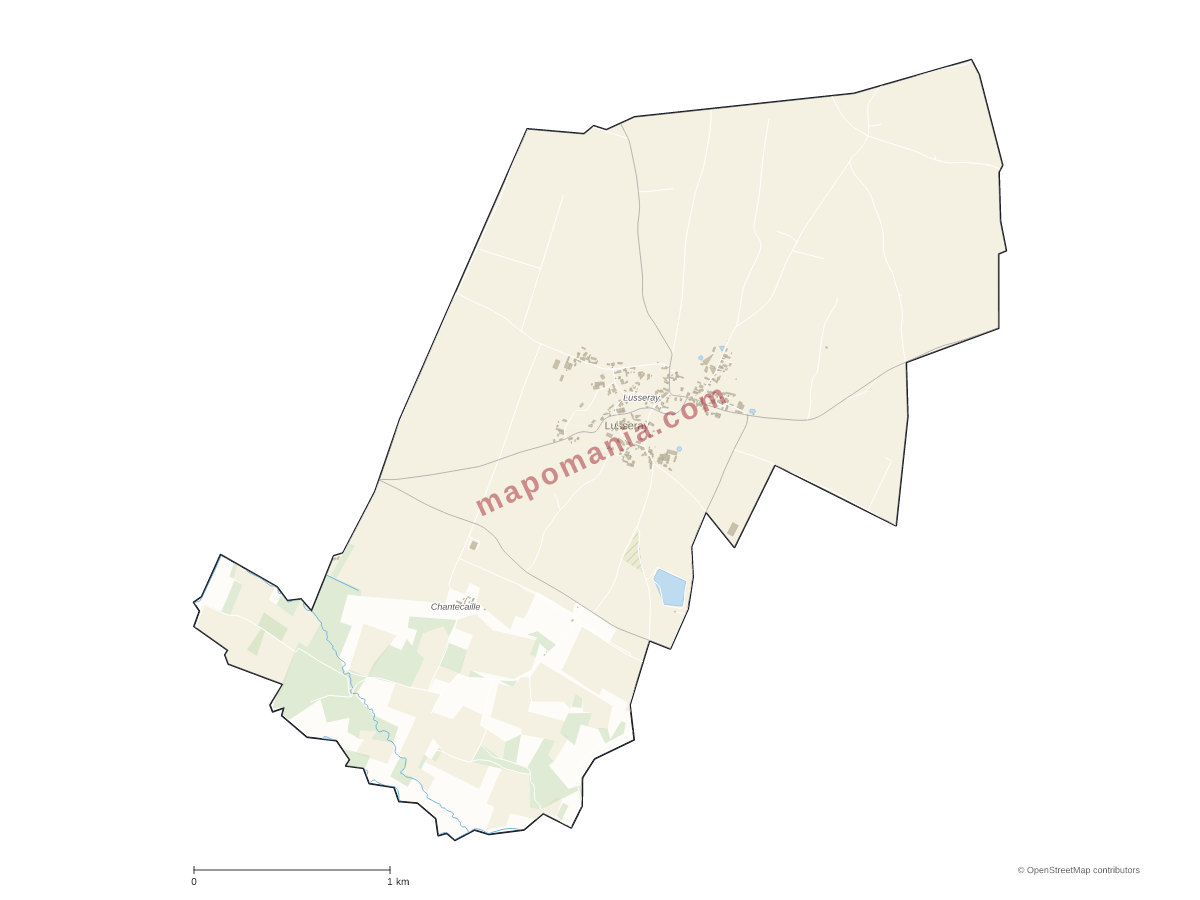 Carte de Lusseray à personnaliser