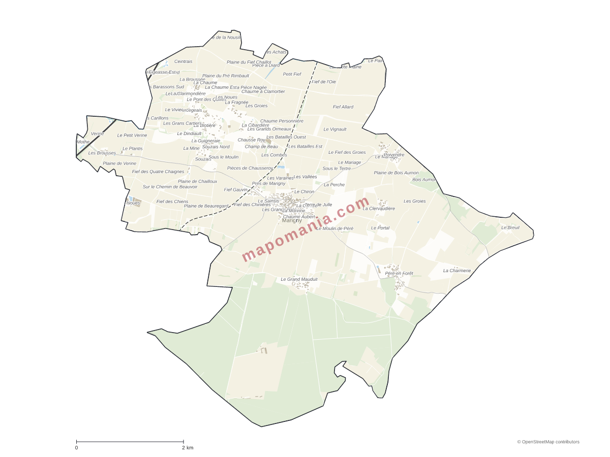 Carte de Marigny à personnaliser
