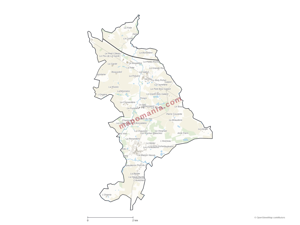 Carte de Le Pin à personnaliser