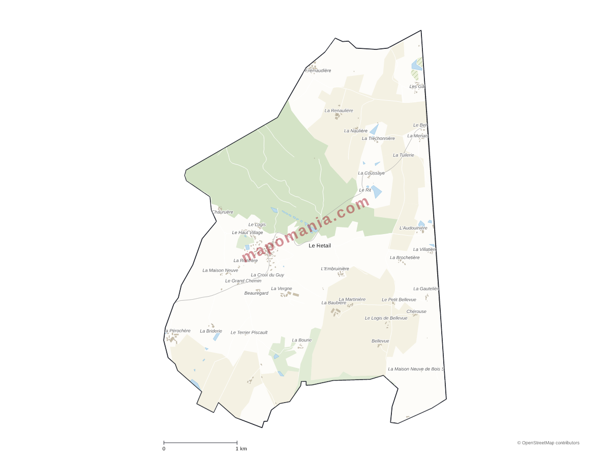 Carte de Le Retail à personnaliser