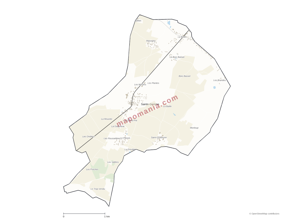 Carte de Sainte-Gemme à personnaliser