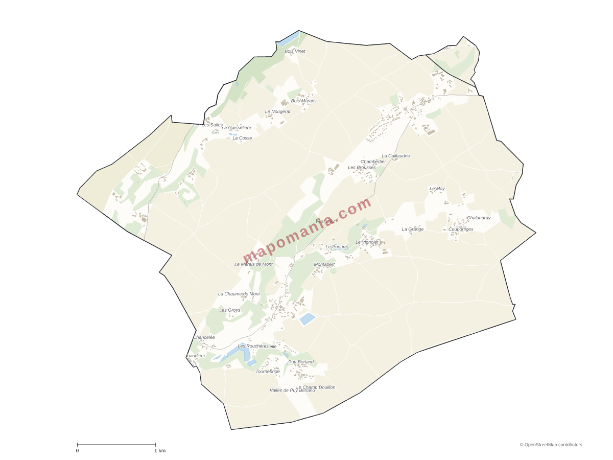 Carte de Marcillé à personnaliser