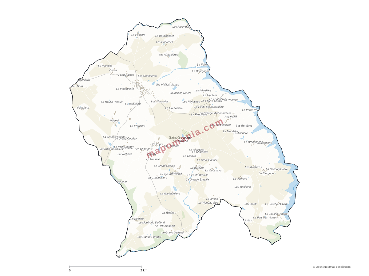 Carte de Saint-Georges-de-Noisné à personnaliser