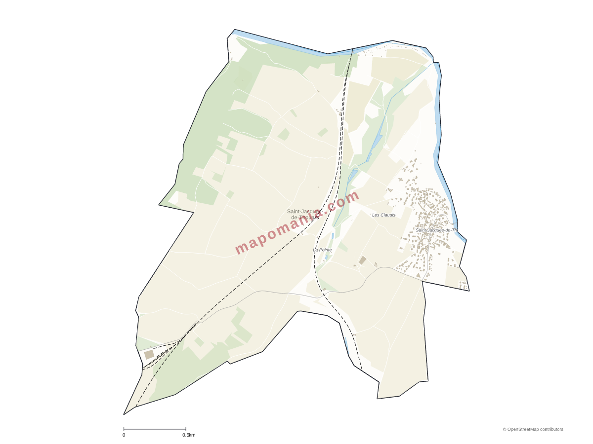 Carte de Saint-Jacques-de-Thouars à personnaliser
