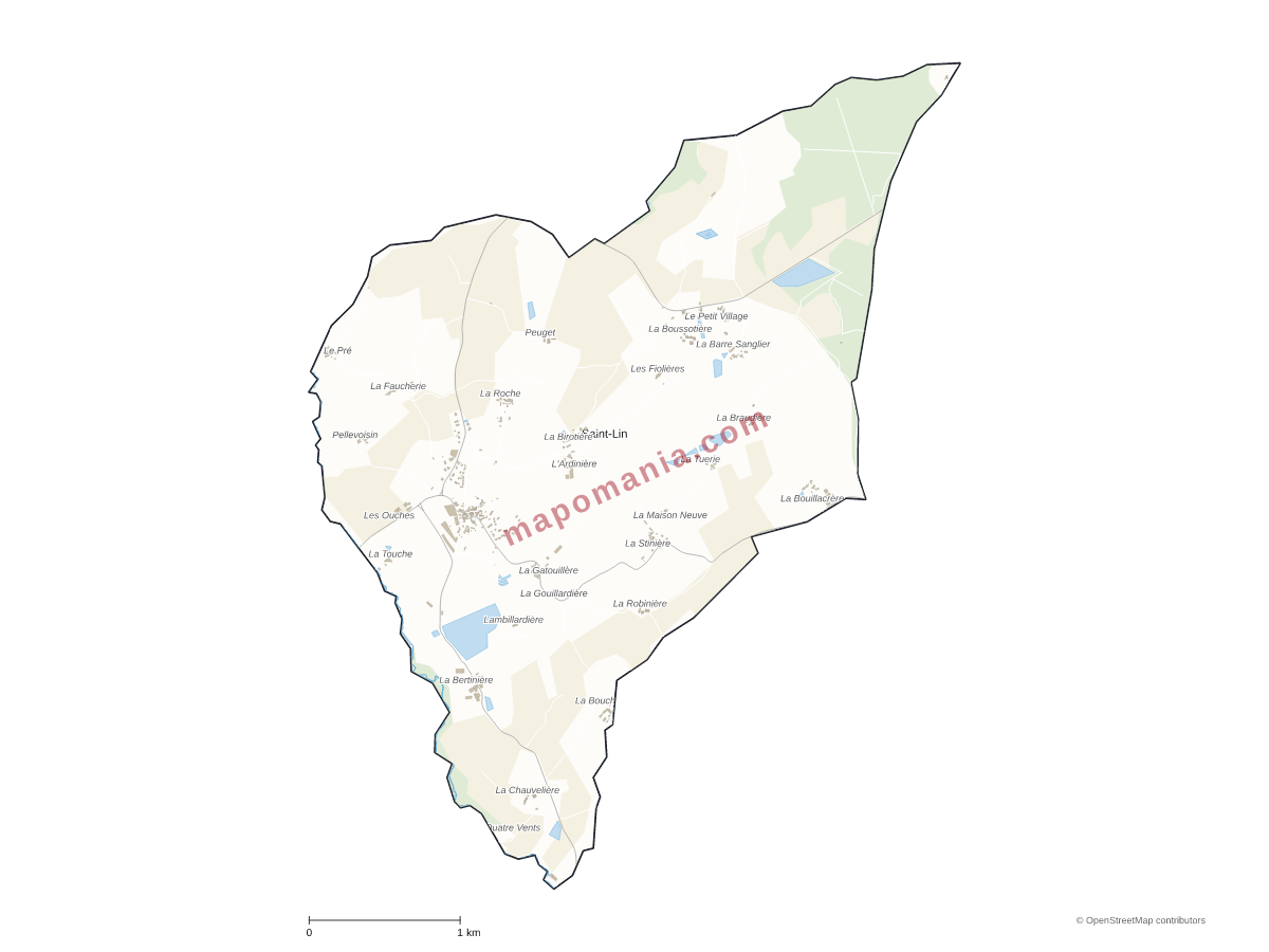 Carte de Saint-Lin à personnaliser