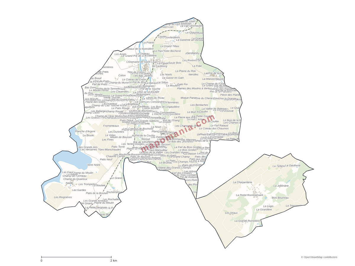 Carte de Saint-Loup-Lamairé à personnaliser