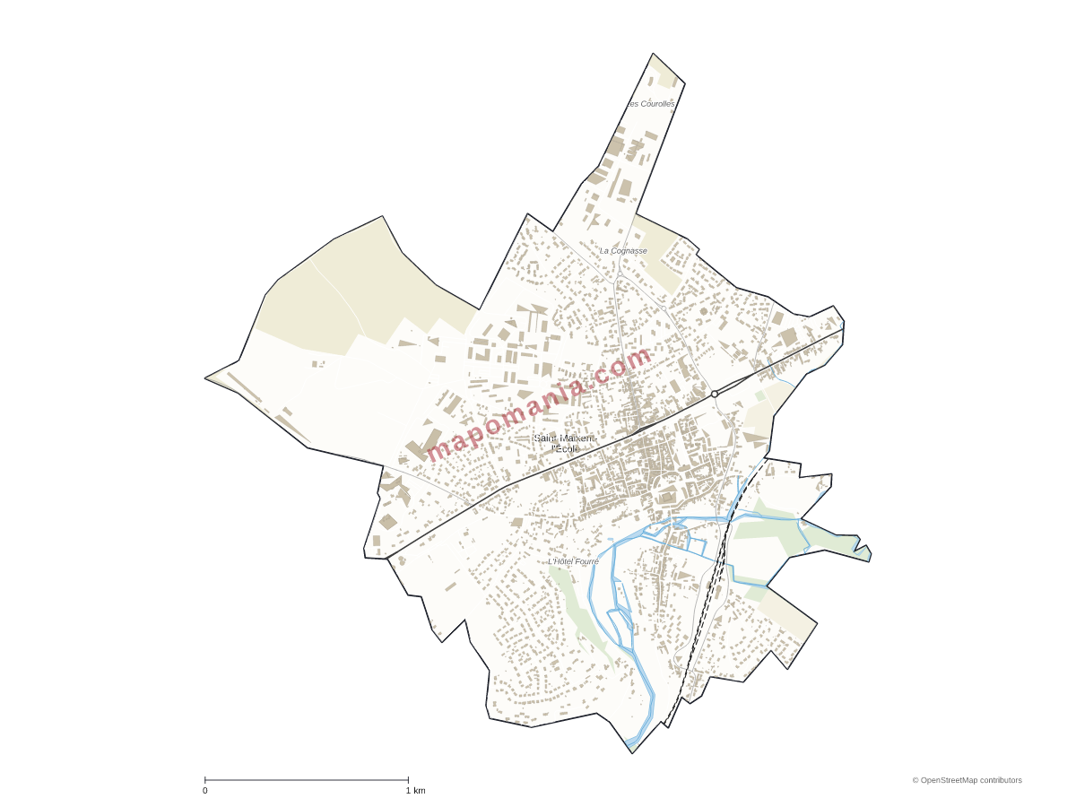 Carte de Saint-Maixent-l'École à personnaliser