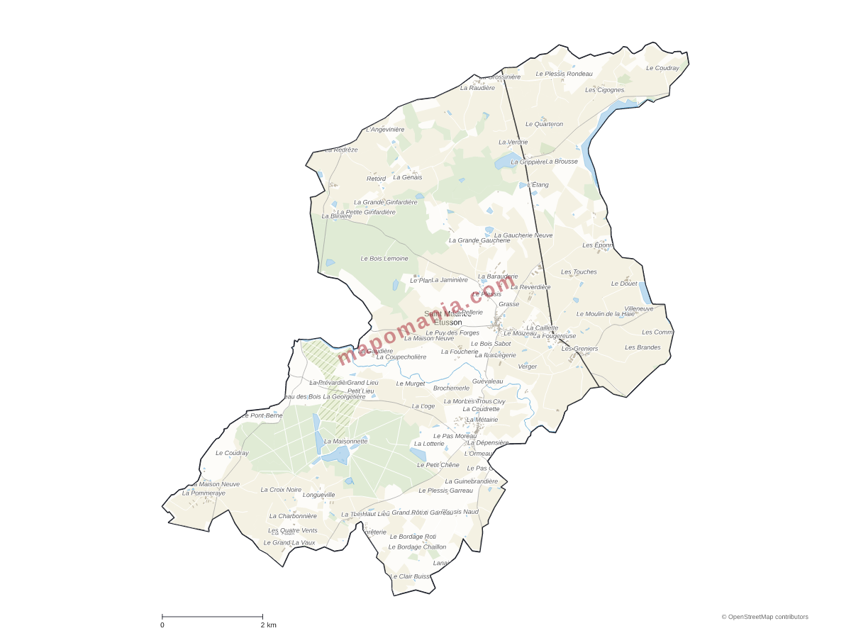 Carte de Saint Maurice Étusson à personnaliser