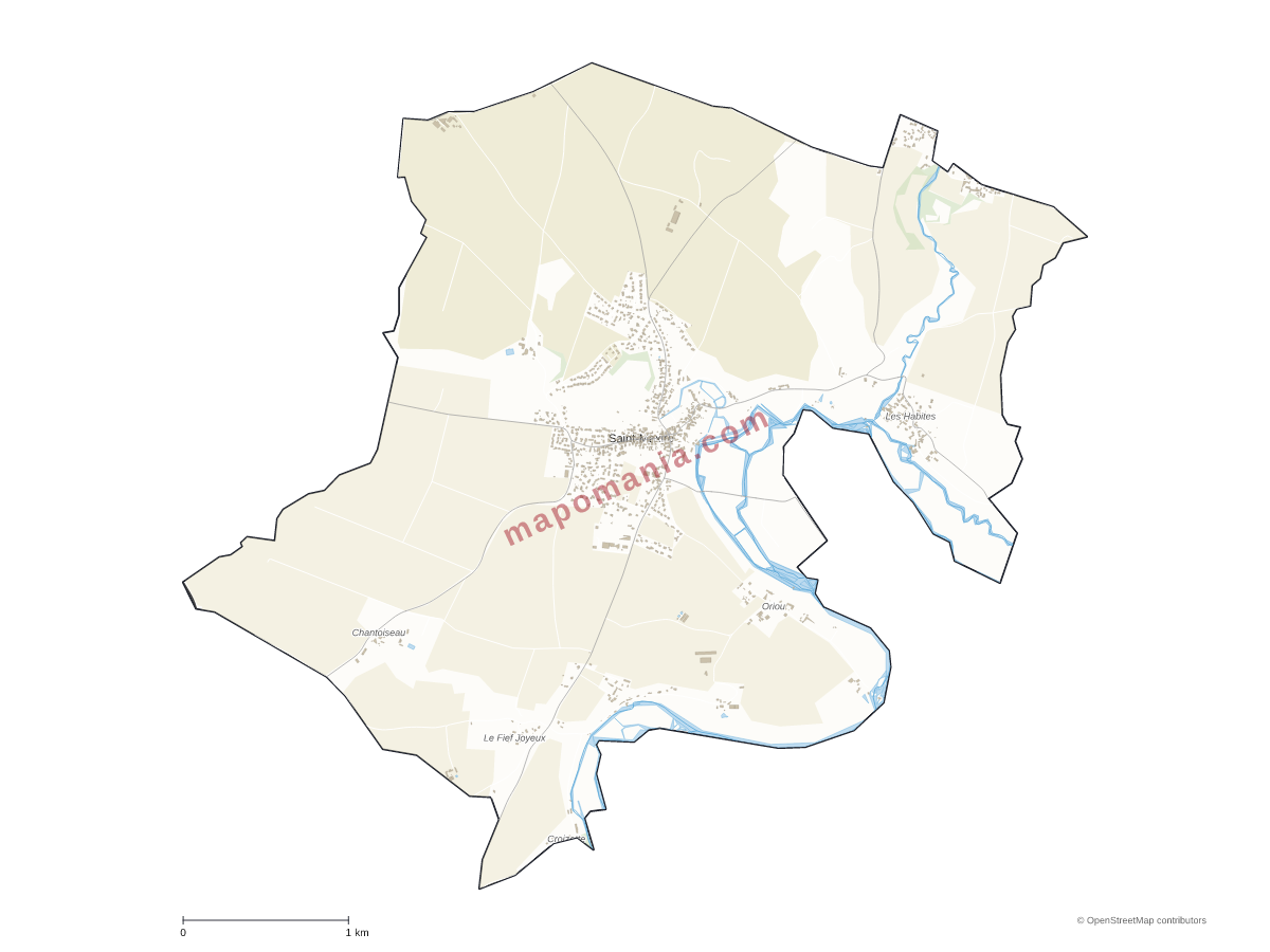 Carte de Saint-Maxire à personnaliser