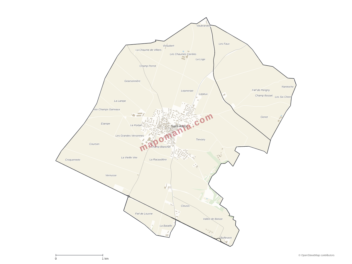 Carte de Saint-Rémy à personnaliser