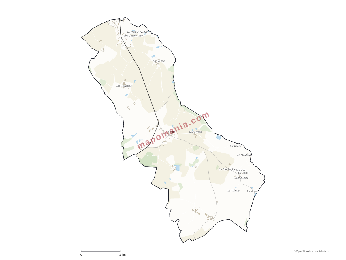 Carte de Scillé à personnaliser