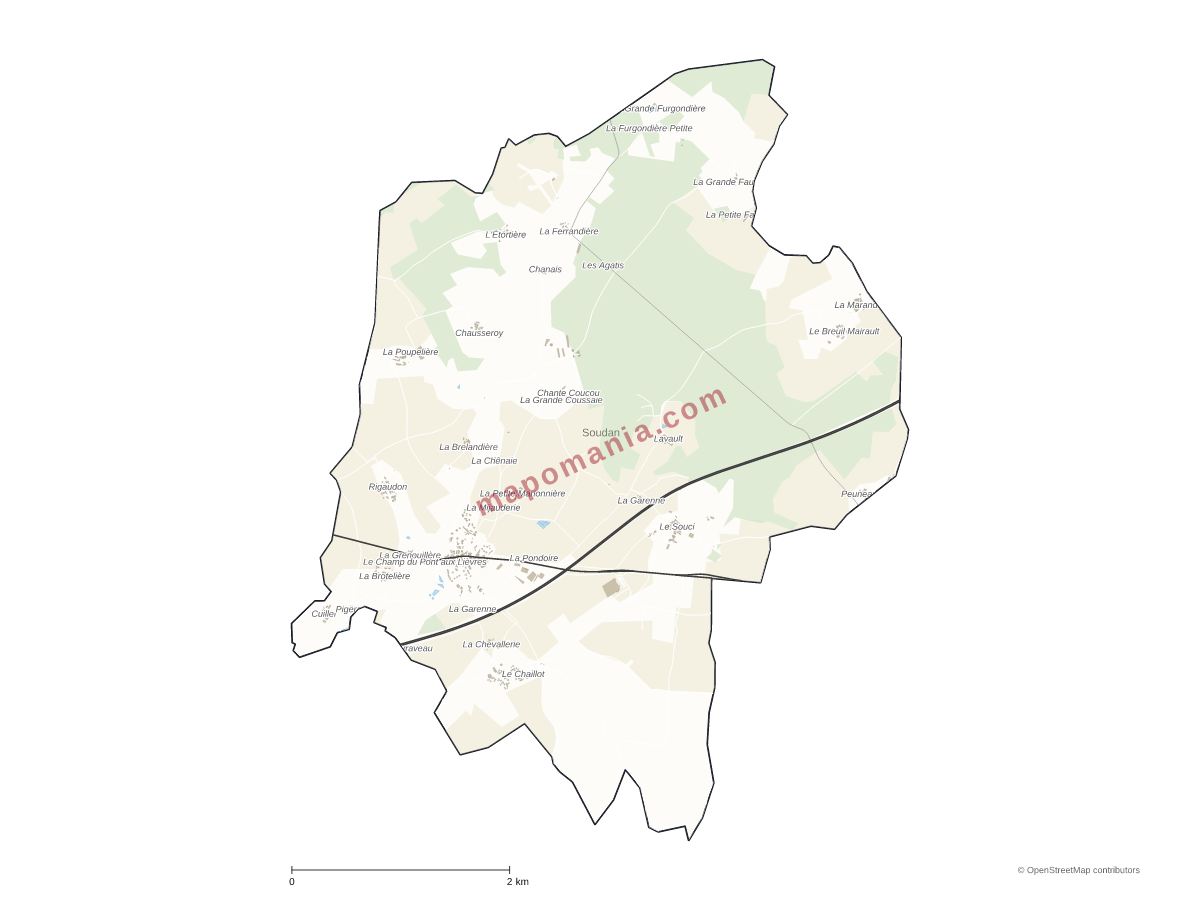 Carte de Soudan à personnaliser