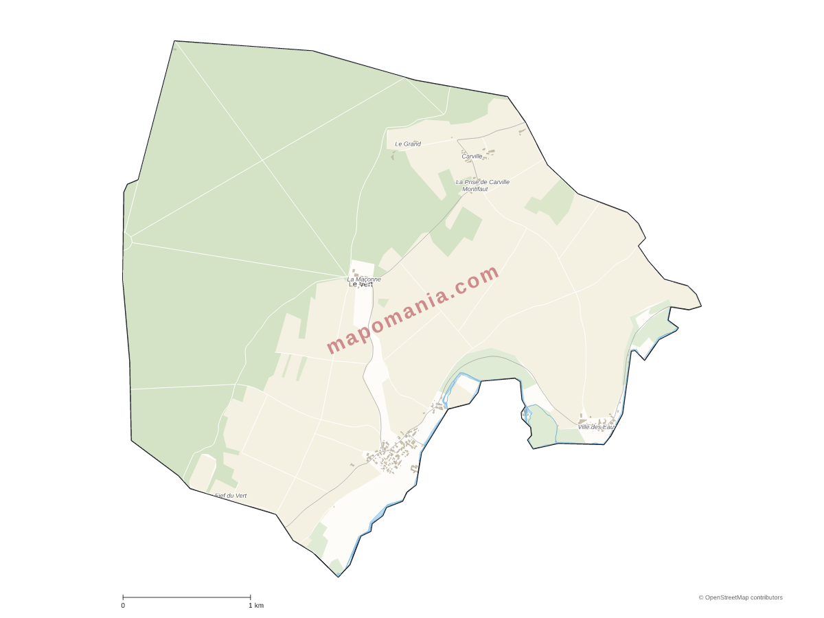 Carte de Le Vert à personnaliser