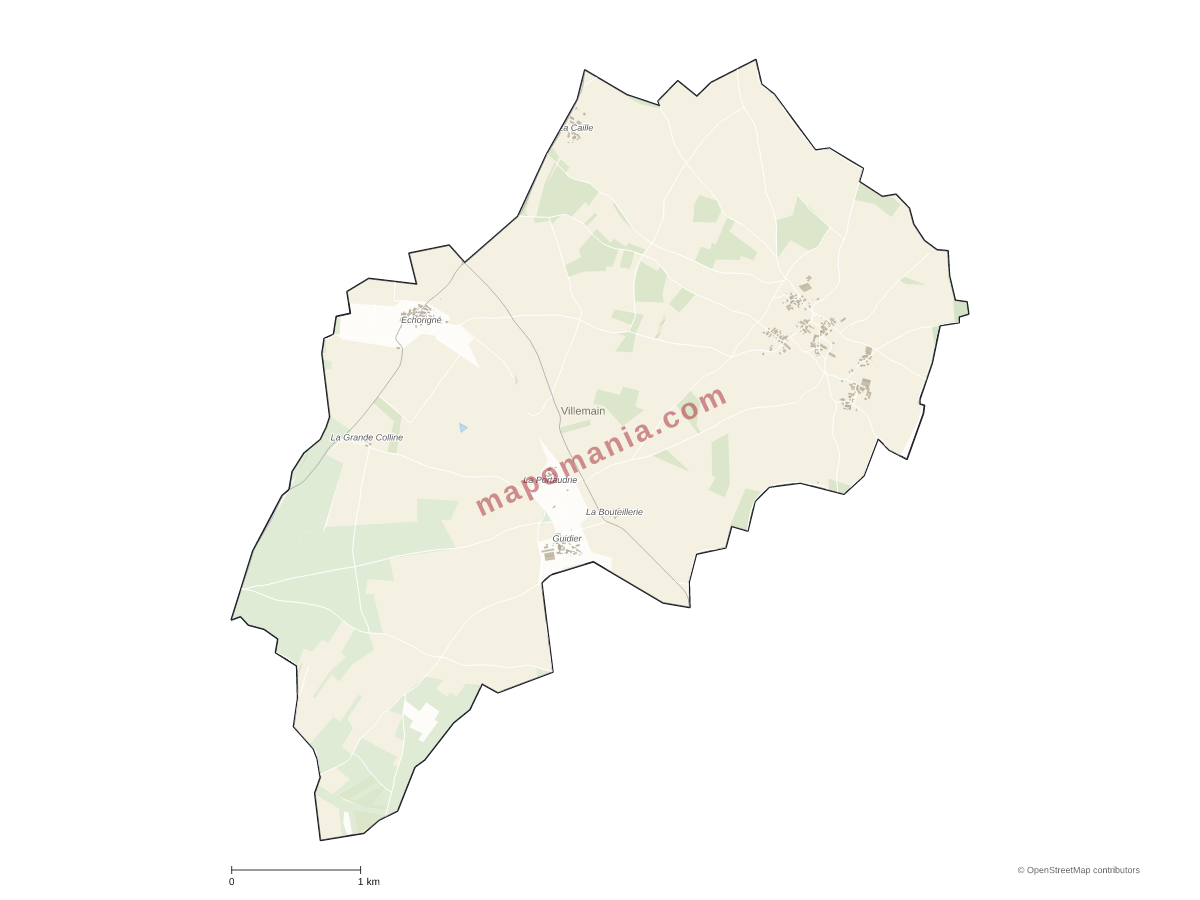 Carte de Villemain à personnaliser