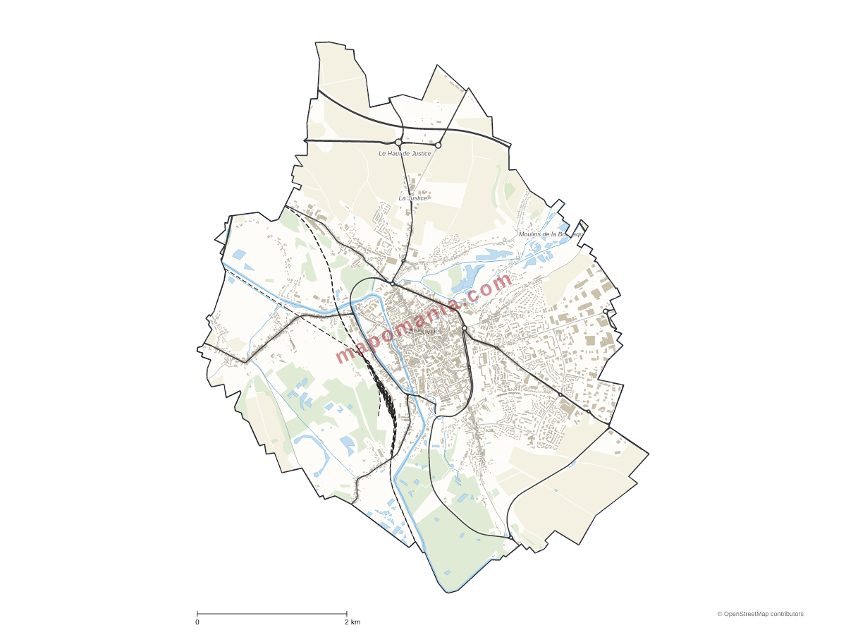 Carte de Abbeville à personnaliser