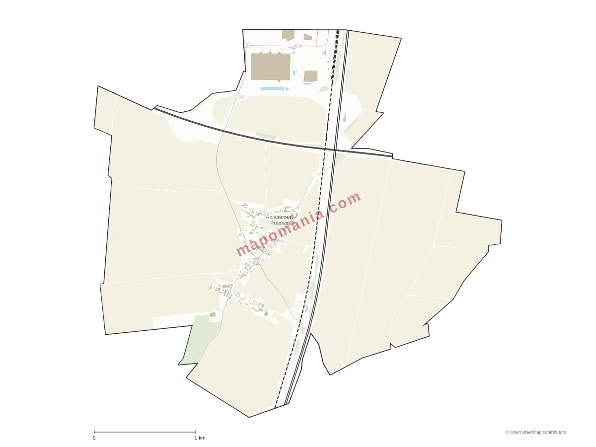 Carte de Ablaincourt-Pressoir à personnaliser