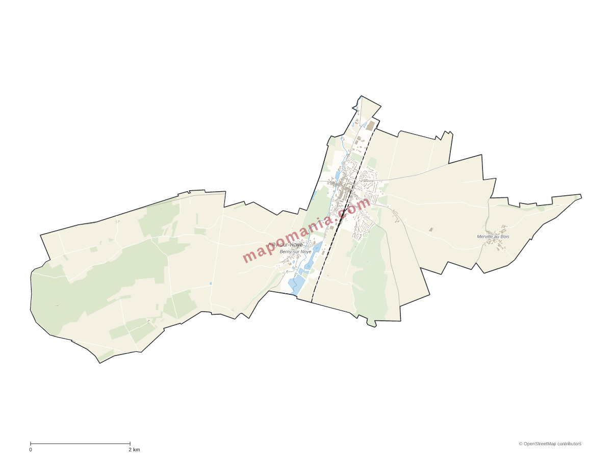 Carte de Ailly-sur-Noye à personnaliser