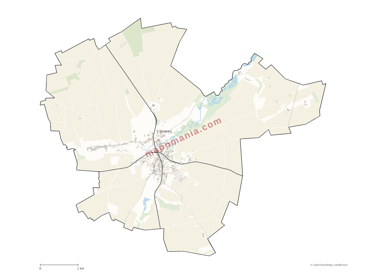Carte de Airaines à personnaliser