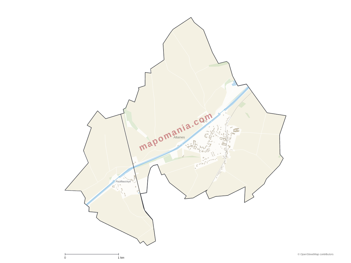 Carte de Allaines à personnaliser