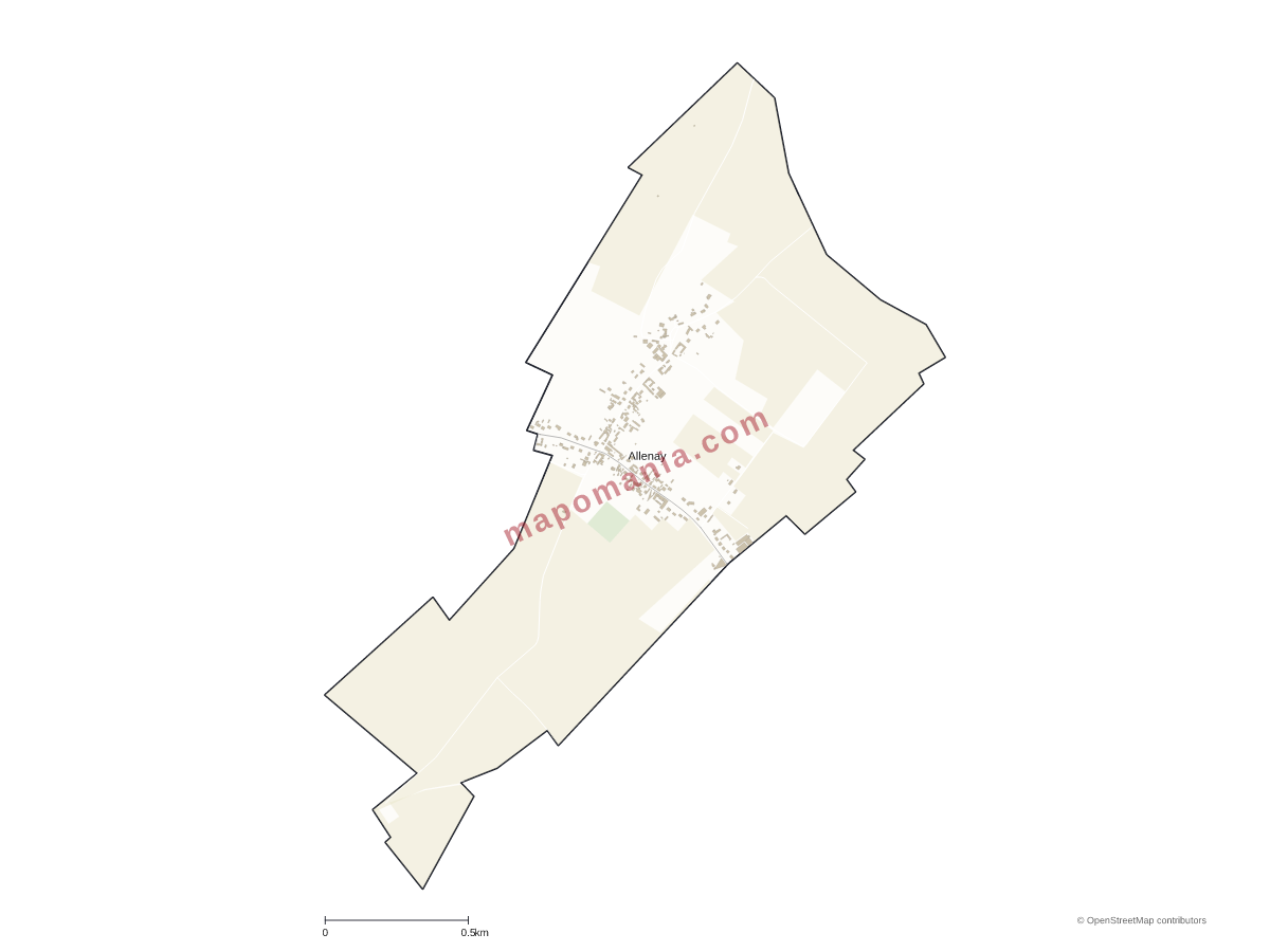 Carte de Allenay à personnaliser