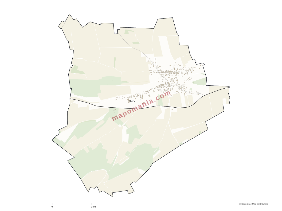 Carte de Allery à personnaliser