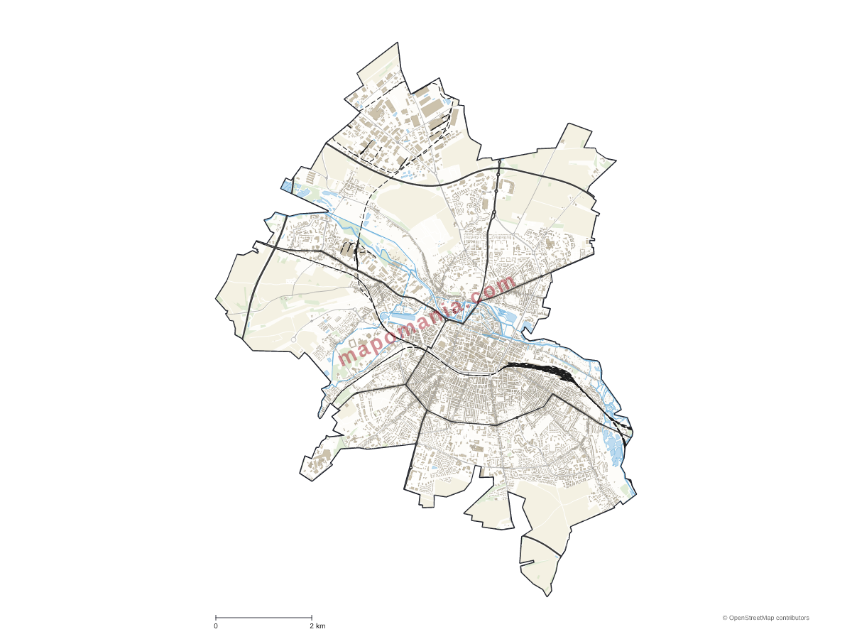 Carte de Amiens à personnaliser