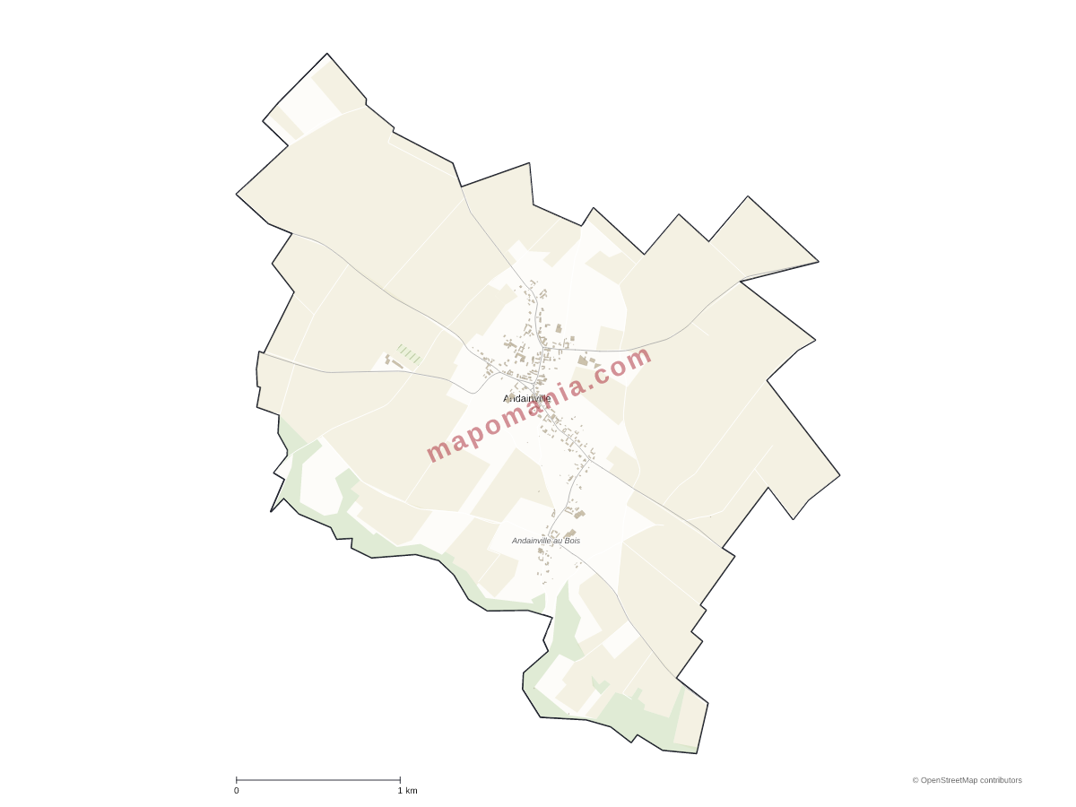 Carte de Andainville à personnaliser