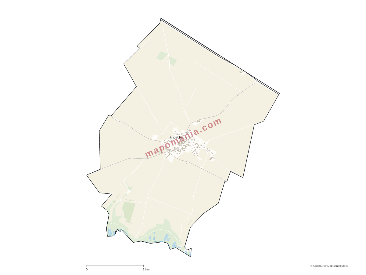 Carte de Andechy à personnaliser