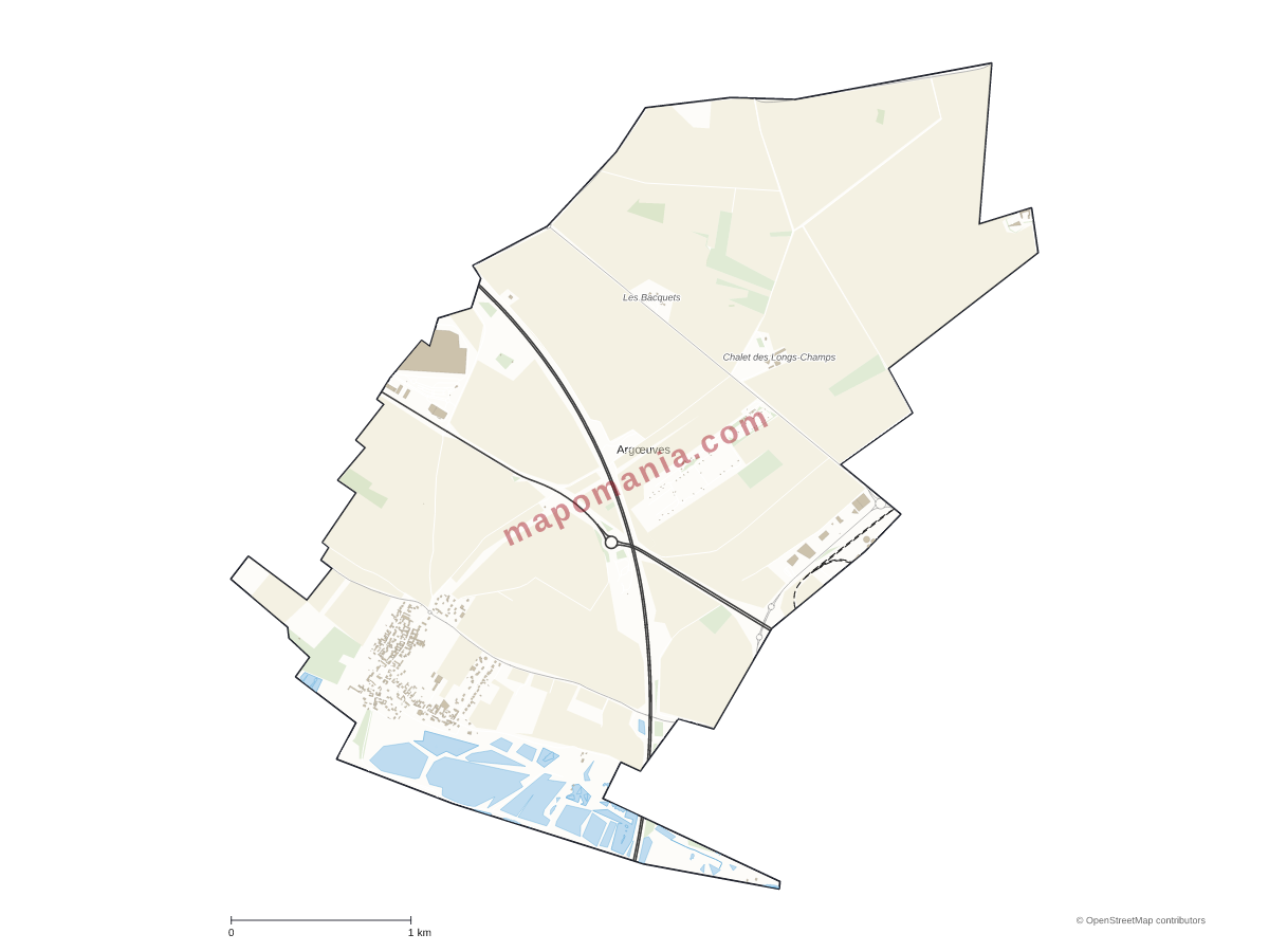 Carte de Argœuves à personnaliser