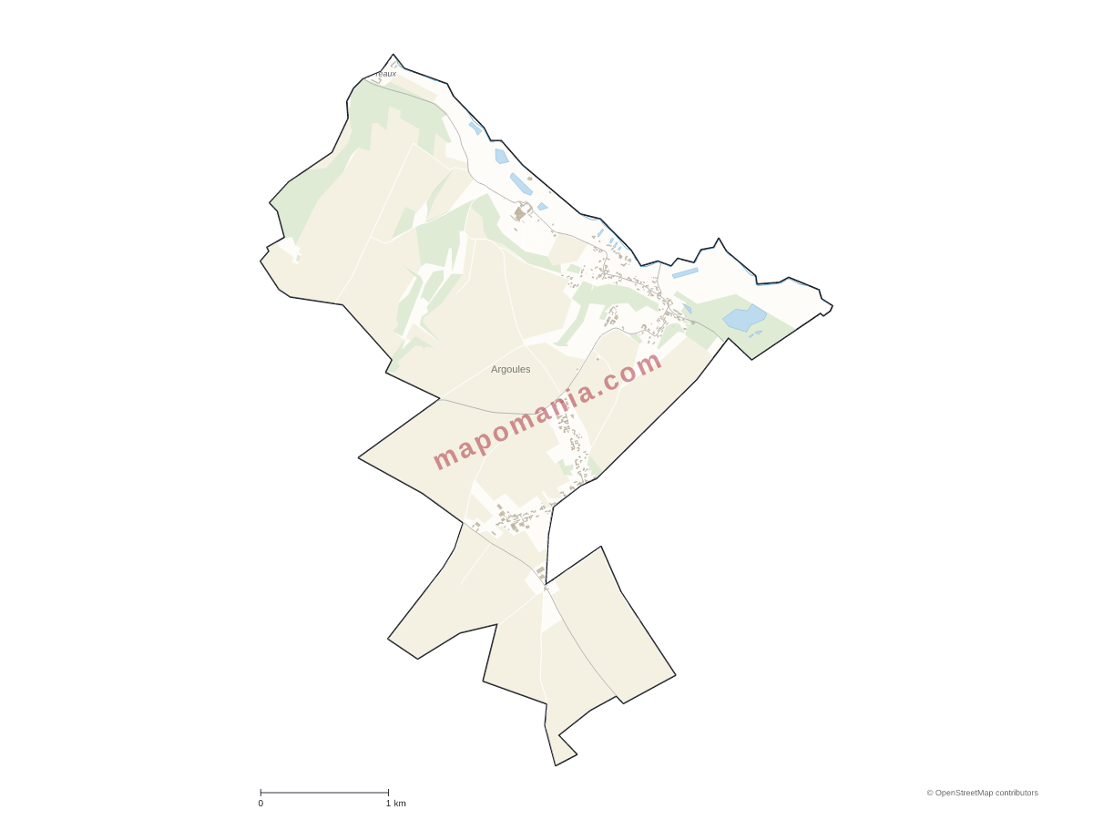 Carte de Argoules à personnaliser