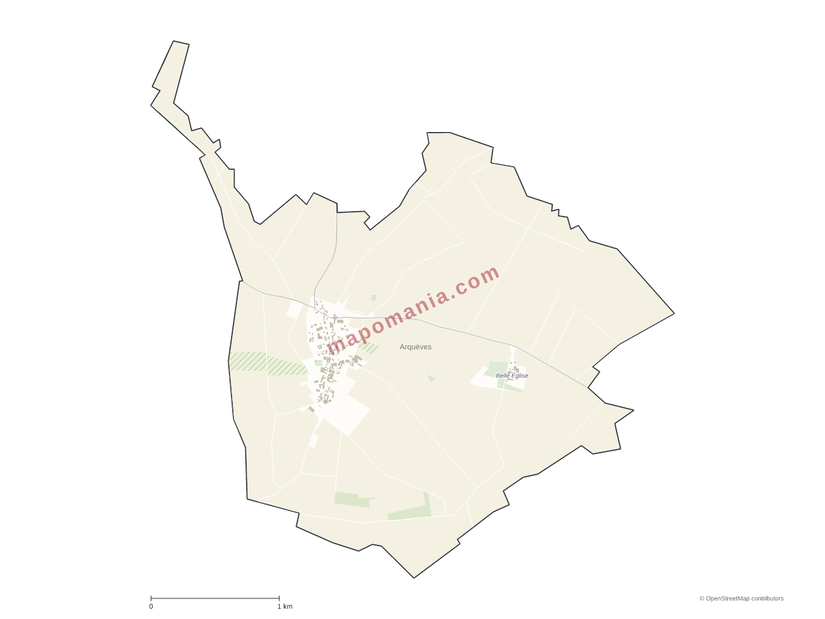 Carte de Arquèves à personnaliser