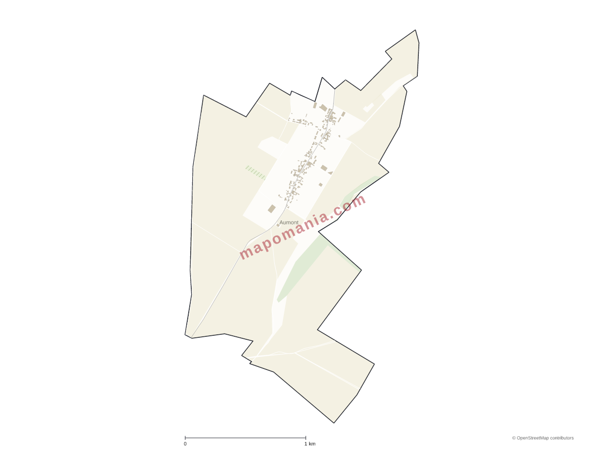 Carte de Aumont à personnaliser
