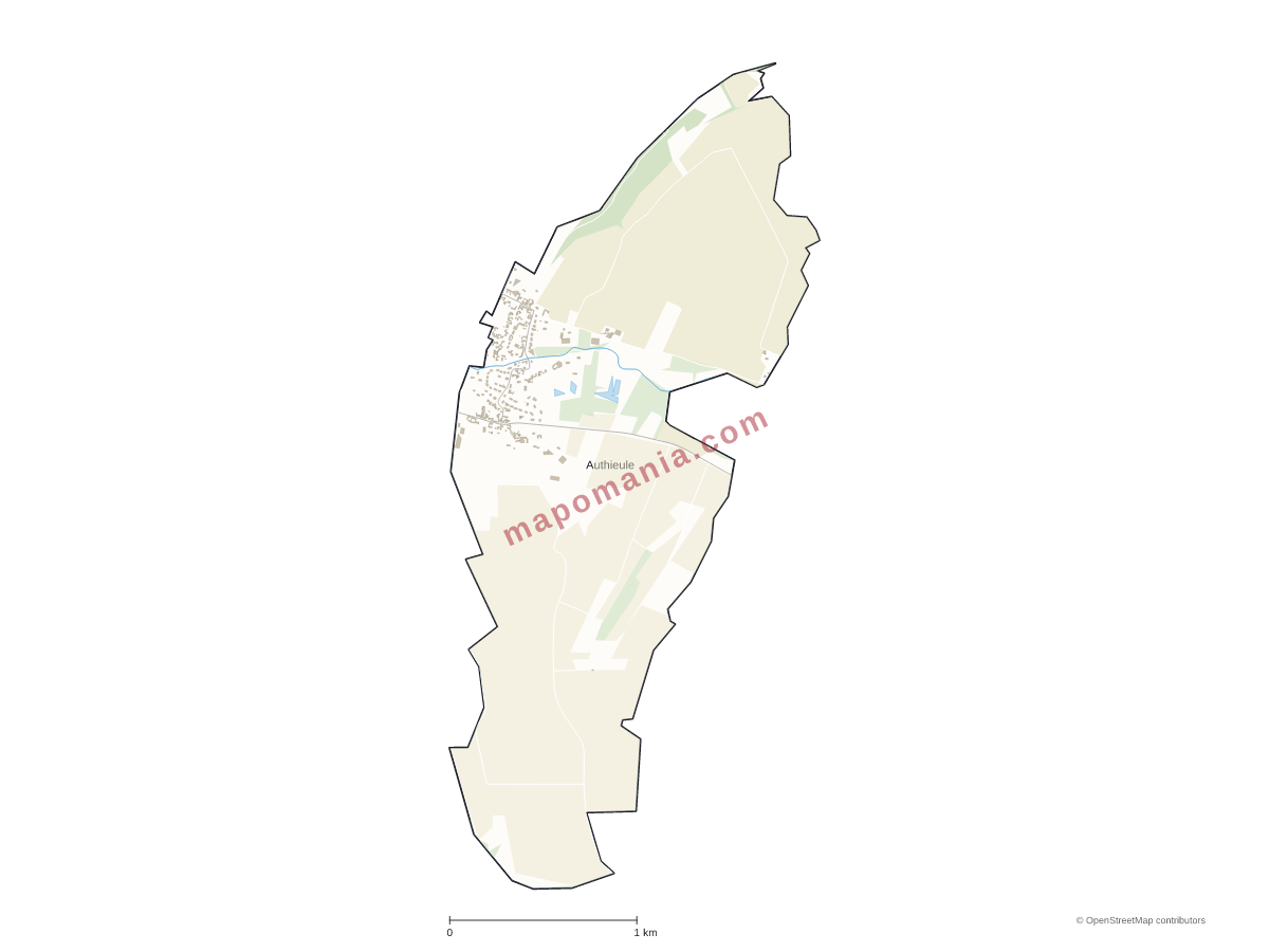 Carte de Authieule à personnaliser