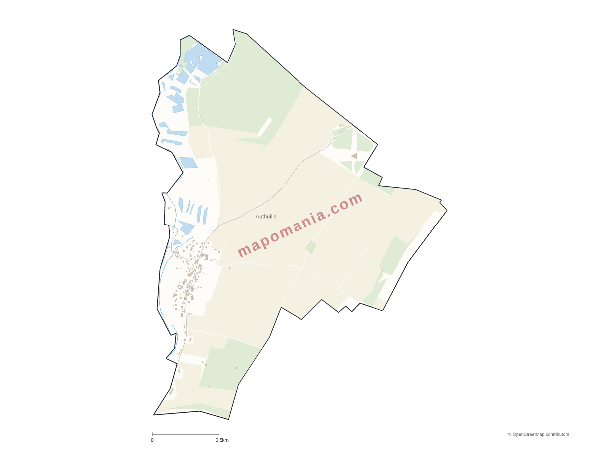 Carte de Authuille à personnaliser