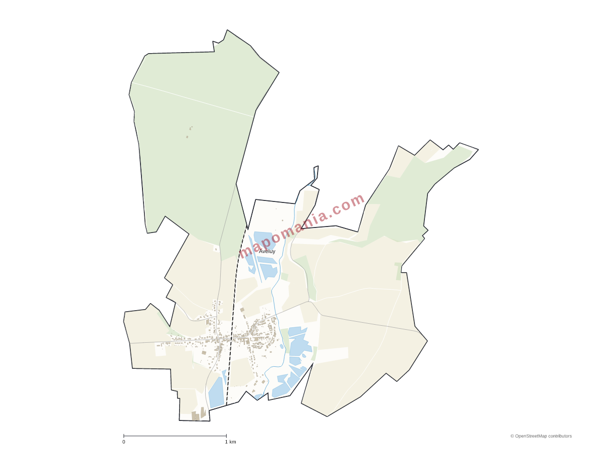 Carte de Aveluy à personnaliser