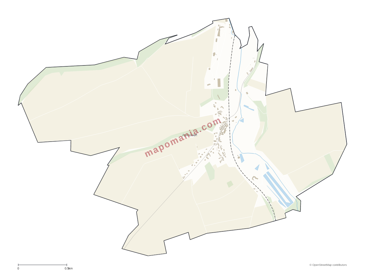 Carte de Ayencourt à personnaliser