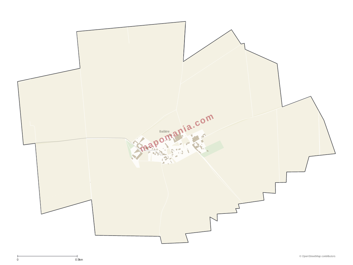 Carte de Balâtre à personnaliser