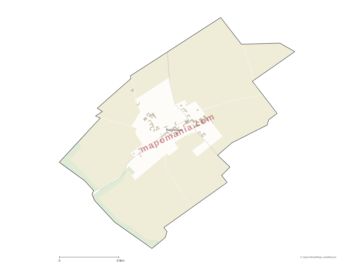 Carte de Bayencourt à personnaliser