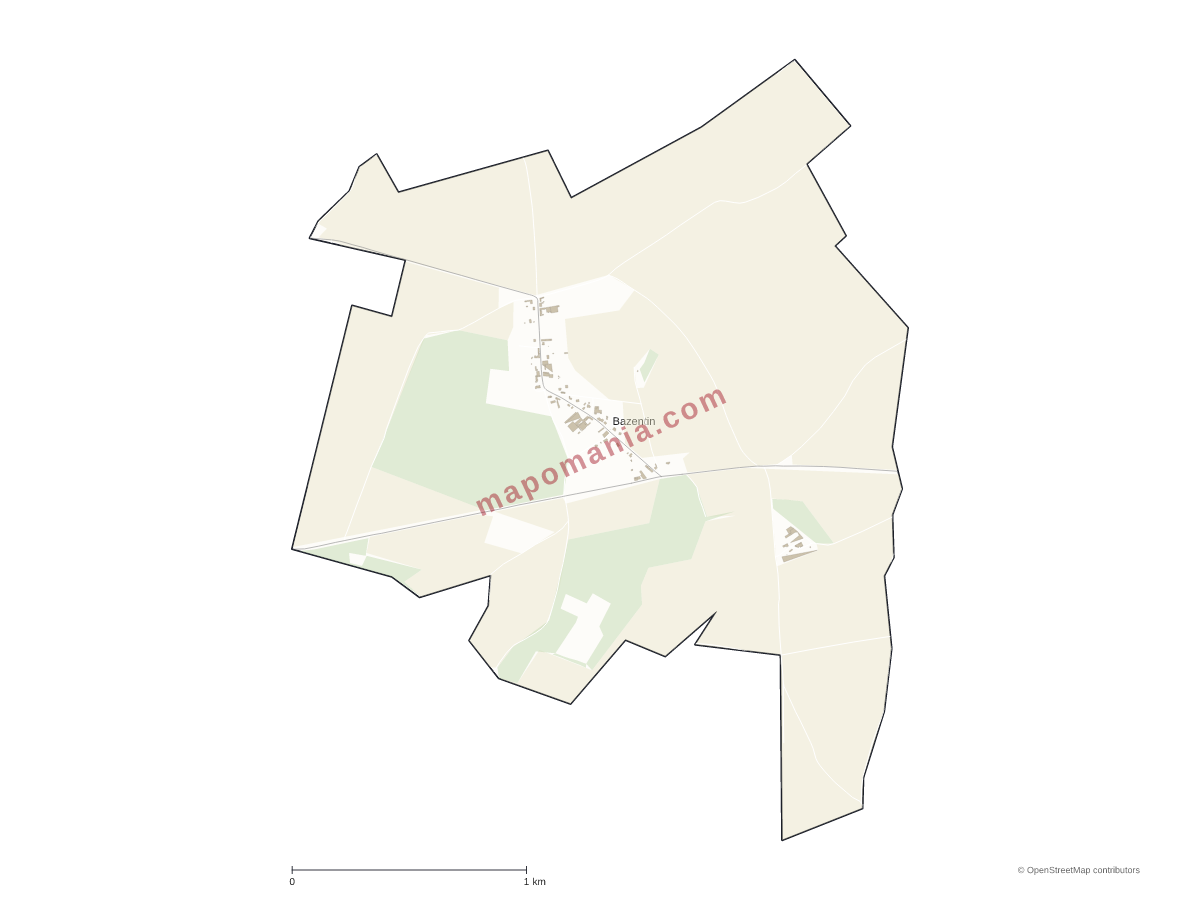 Carte de Bazentin à personnaliser