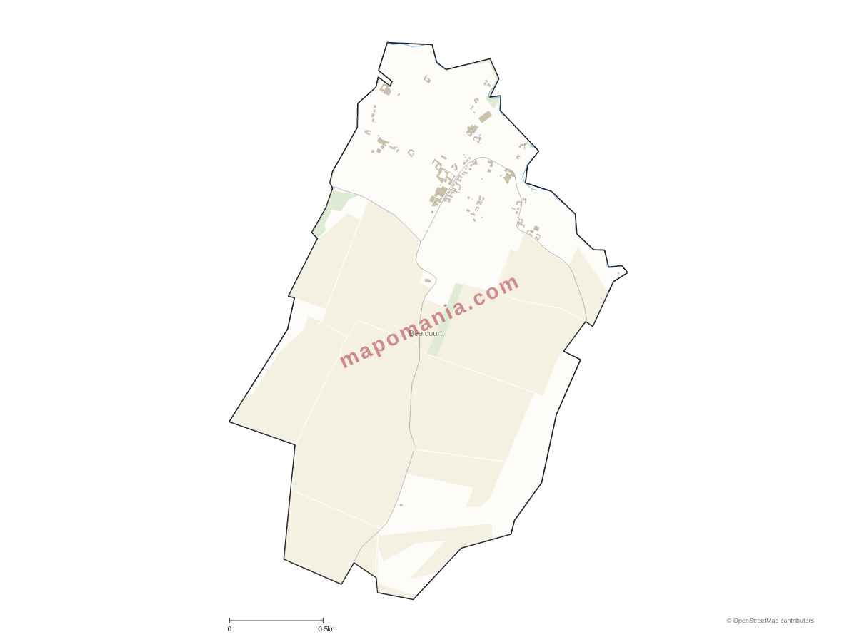 Carte de Béalcourt à personnaliser