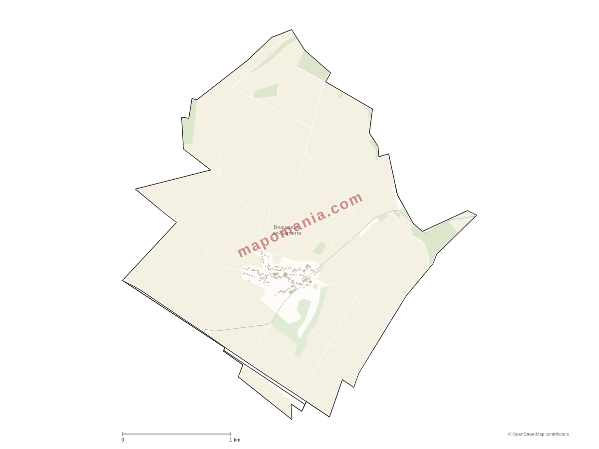 Carte de Beaucourt-en-Santerre à personnaliser