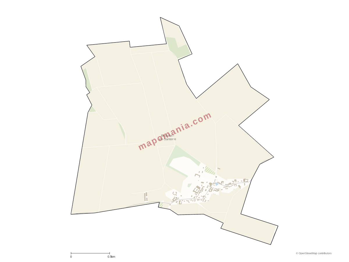 Carte de Beaufort-en-Santerre à personnaliser