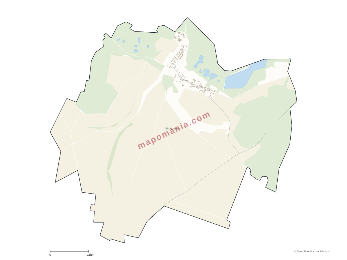 Carte de Becquigny à personnaliser