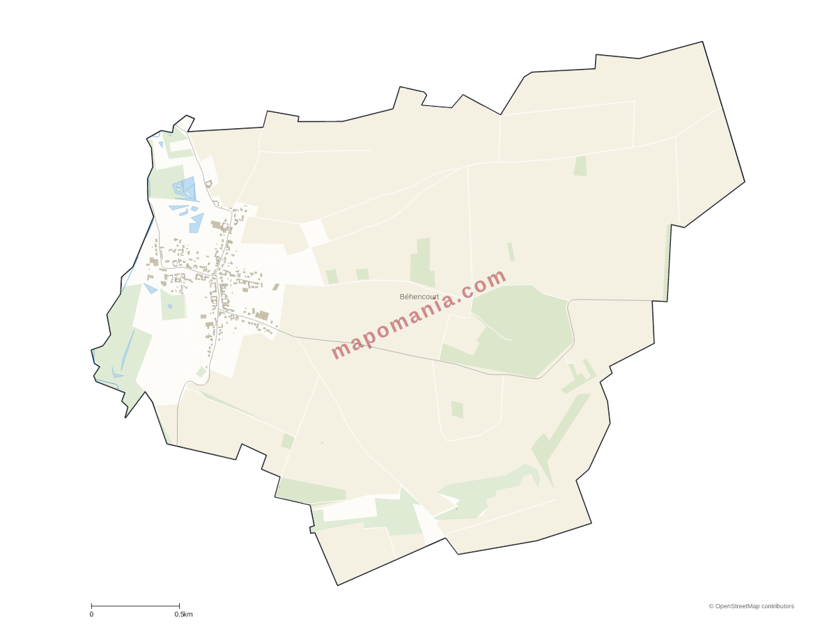 Carte de Béhencourt à personnaliser